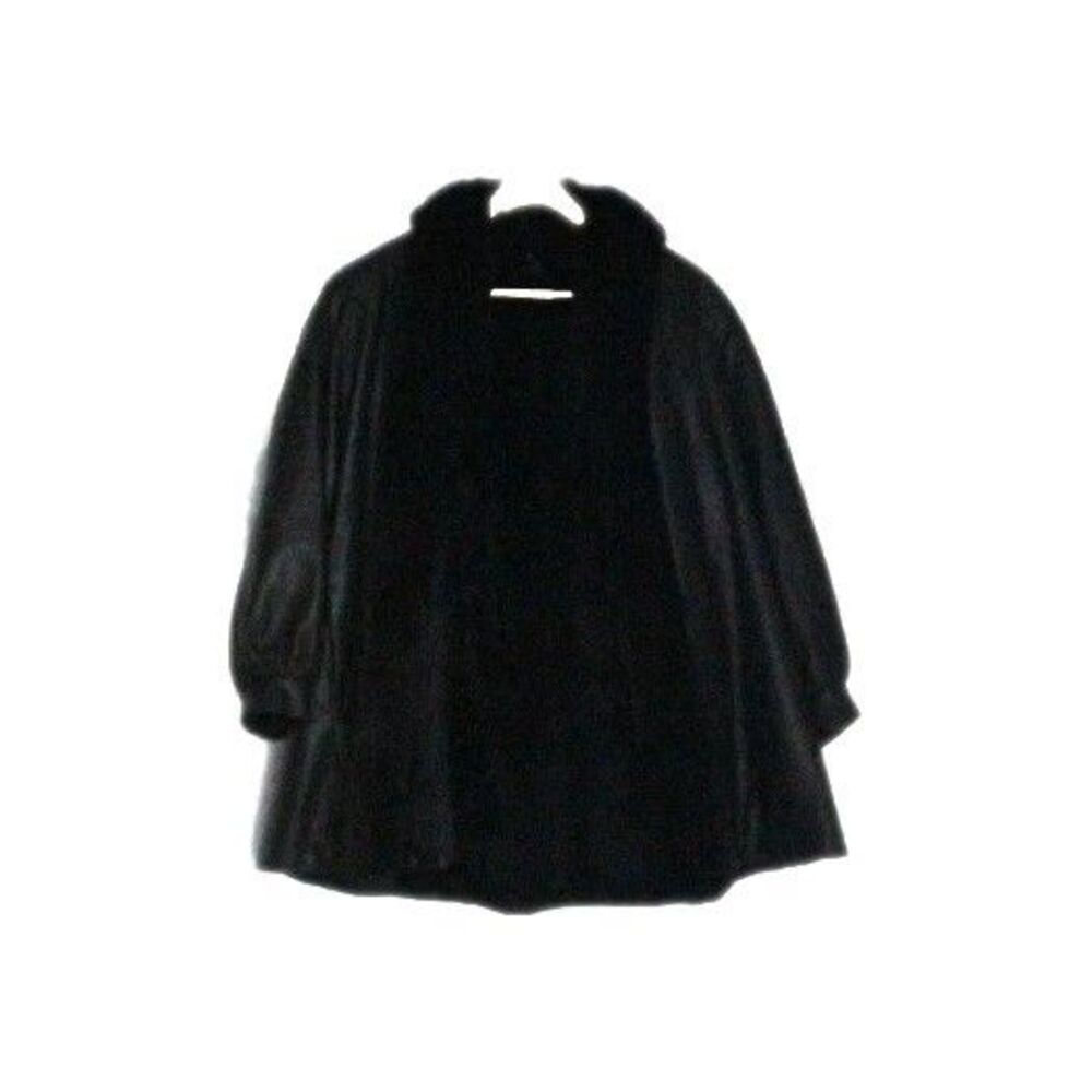 Barth Wind Furs Leather Coat with Fur Collar Romavable Fur Lining Sz L Vintage
